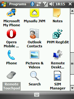 Windows Mobile programs folder