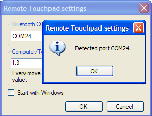 Remote Touchpad settings