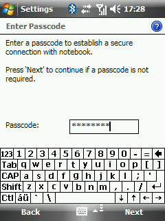 Windows Mobile bluetooth manager - pair device